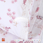 طقم السرير مطرز من ريش نعام