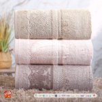 طقم فوط قطن 100% – 3 قطع – مقاس 60×120 سم