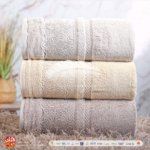 طقم فوط قطن 100% – 3 قطع – مقاس 60×120 سم - Image 4