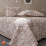 كوفرتة قطيفة مشجر كولكشن 2026 – 3 قطع (250×230) تصنيع ريش نعام