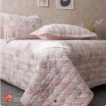 ⁦كوفرتة قطيفة مشجر كولكشن 2026 – 3 قطع (250×230) تصنيع ريش نعام⁩ - الصورة ⁦5⁩